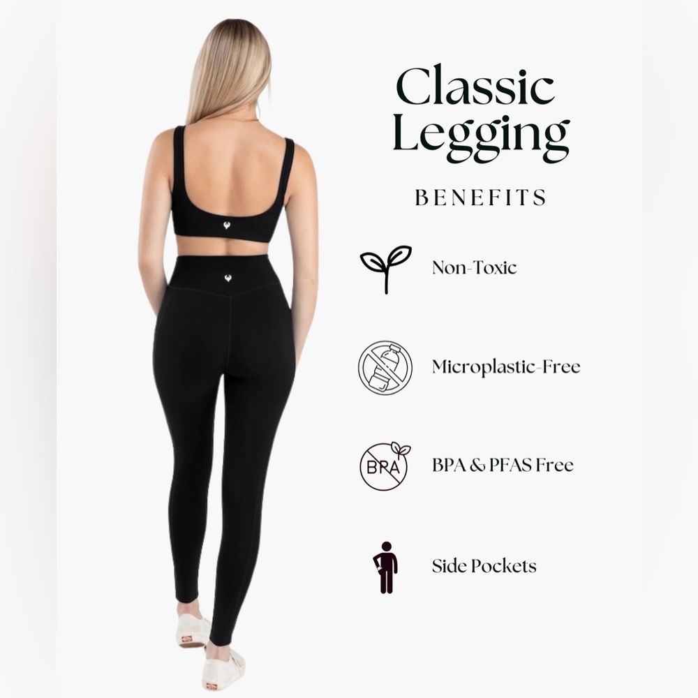 Namarie Classic Leggings  with pockets - Jet black - Medium Petite
